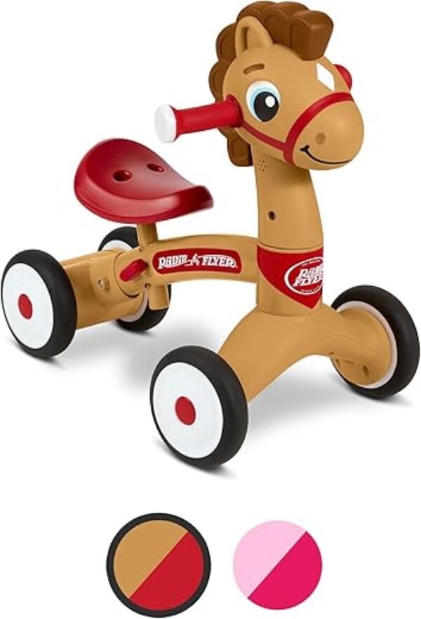Radio Flyer Lil' Racers: Percy The Pony Ride on Toy, for Ages 1-3,Red