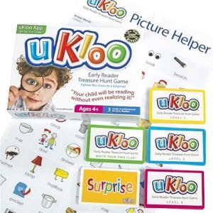 Reading Games for Kids Ages 4-8 Early Treasure Hunt Reading Game Scavenger Activity for New Readers Picture Clue Flash Cards Homework Homeschool