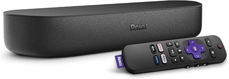Roku Streambar | 4K HDR Streaming Device & Premium Roku Soundbar All In One, Roku Voice Remote, Free & Live TV, Black