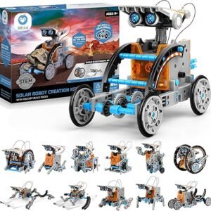 Sillbird STEM 12-in-1 Education Solar Robot Toys for Boys Ages 8-13, DIY Building Science Experiment Kit Birthday Gifts for Kids 8 9 10 11 12 13 Years Old, Solar Powered by The Sun