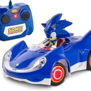 Sonic & Sega All-Stars Racing RC: Sonic - NKOK (681), 1:28 Scale 2.4GHz Remote Controlled Car, 6.5" Compact Design, Officially Licensed Sega Sonic The Hedgehog, Battery Powered, Ages 6+