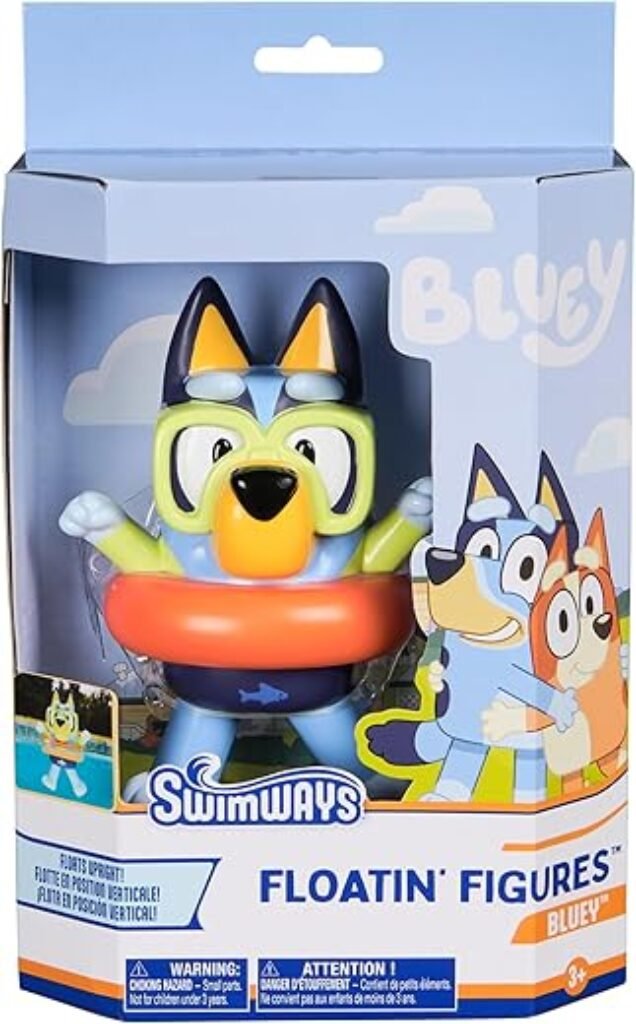 Swimways Bluey Floatin' Figures, Swimming Pool Accessories & Kids Pool Toys, Paw Patrol Party Supplies & Water Toys for Kids Aged 3 & Up