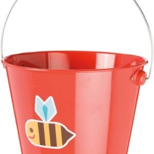Toysmith Beetle & Bee Kids Bucket, Children's Gardening Bucket, Colorful Beach Bucket, Assorted Colors