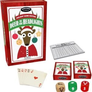 University Games Front Porch Classics, Deer in The Headlights Holiday Game Edition, Card and Dice Game, for 2 or More Players Ages 8 and Up