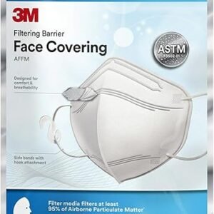 3M Filtering Barrier Face Covering, AFFM-5, One Size, 5-Pack
