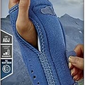 ACE Night Wrist Sleep Support, Adjustable, Blue, Helps Provide Relief from Symptoms of Carpal Tunnel Syndrome, and other Wrist Injuries