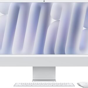 Apple 2024 iMac All-in-One Desktop Computer with M4 chip with 8-core CPU and 8-core GPU: Built for Apple Intelligence, 24-inch Retina Display, 16GB Unified Memory, 256GB SSD Storage; Silver