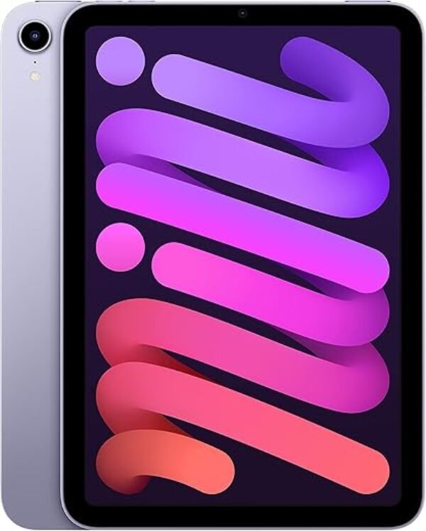 Apple iPad Mini (6th Generation): A15 Bionic, 8.3-inch Liquid Retina Display, 64GB, Wi-Fi 6, 12MP front/12MP Back Camera, Touch ID, All-Day Battery Life – Purple