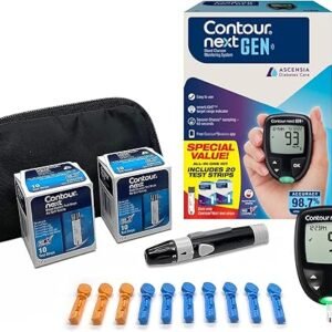Ascensia CONTOUR NEXT GEN Blood Glucose Monitoring System – All-in-One Kit for Diabetes with Glucose Monitor and 20 Test Strips For Blood Sugar & Glucose Testing