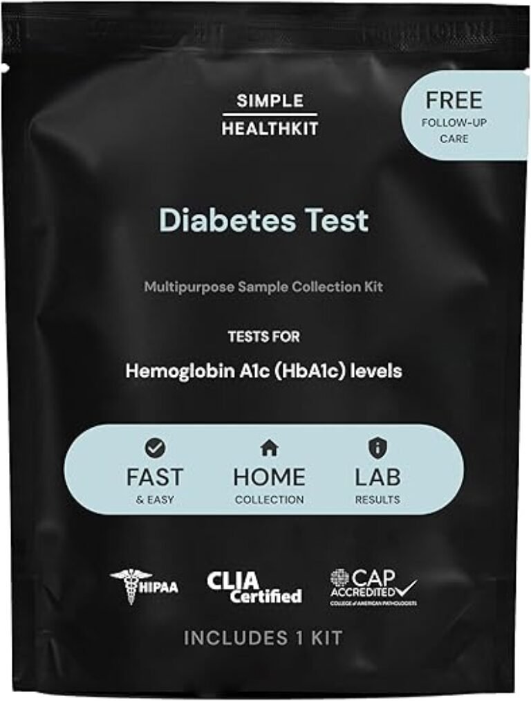 At-Home Diabetes Test Kit for Hemoglobin A1c (HbA1c) Levels - A1c Home Test Kit - Free Follow-Up Care & Fast Lab Results
