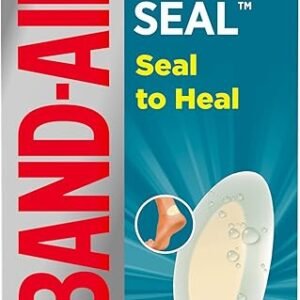 Band-Aid Brand Adhesive Bandages Hydro Seal Wound Care Bandages, Hydrocolloid Gel Heel Bandages Support Better Healing for Blisters, Cuts & Scrapes, Long Lasting Waterproof Bandages, 6 ct
