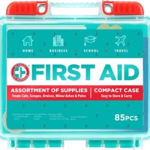 Be Smart Get Prepared 85 Piece First Aid Kit: Clean, Treat, Protect Minor Cuts, Scrapes. Home, Office, Car, School, Business, Travel, Emergency, Survival, Hunting, Outdoor, Camping & Sports, FSA HSA