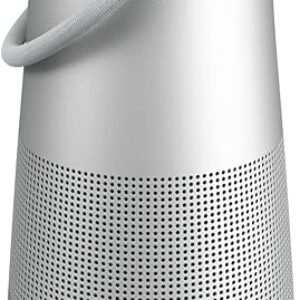 Bose SoundLink Revolve+ (Series II) Bluetooth Speaker, Portable Speaker with Microphone, Wireless and Water Resistant with 360 Degree Sound, Long Lasting Battery and Handle, Silver