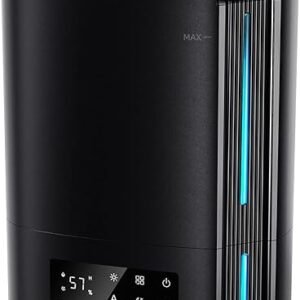 BREEZOME 6L Humidifiers for Bedroom Large Room & Essential Oil Diffuser, Ultrasonic Top Fill Cool Mist Humidifiers for Baby, Plants, Nursery Last up to 60 Hours, Smart Humidistat Control, Quiet, Black