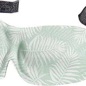 Bucky 40 Blinks No Pressure Printed Eye Mask for Travel & Sleep, Palm Leaf, One Size