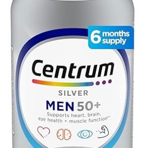 Centrum Silver Men's 50+ Multivitamin with Vitamin D3, B-Vitamins, Zinc for Memory and Cognition - 200 Tablets