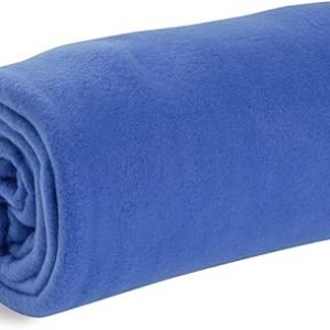 Cozy-Soft Microfleece Travel Blanket, 50x60 Inch, Lightweight, Compact, Perfect for Airplane and Car, Royal Blue