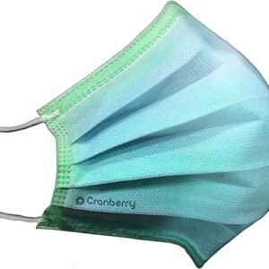 Cranberry USA C2700GG Cosmo Earloop Face Mask, Disposable, Green (Pack of 50)