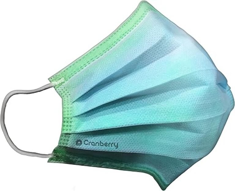 Cranberry USA C2700GG Cosmo Earloop Face Mask, Disposable, Green (Pack of 50)