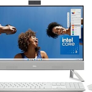 Dell Inspiron 5430 All in One Desktop - 23.8-inch FHD (1920 x 1080) Display, Intel Core 3-100U, 8GB DDR4 RAM, 512GB SSD, Intel Graphics, Windows 11 Home, Onsite Service - White