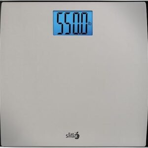 Eat Smart Precision 550 Pound Extra-High Capacity Digital Bathroom Scale for Body Weight with Extra-Wide Platform, Stainless Steel