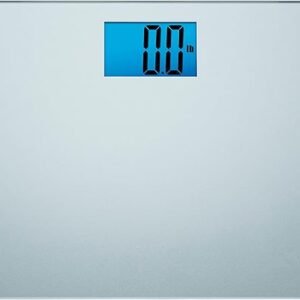 Eat Smart Precision Plus Digital Bathroom Scale with Ultra-Wide Platform, 440 lb Capacity, Bath Scale for Body Weight, Grey