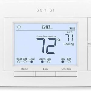 Emerson Sensi Wi-Fi Smart Thermostat for Smart Home, Pro Version, Works with Alexa, Energy Star Certified, (1F87U-42WF)
