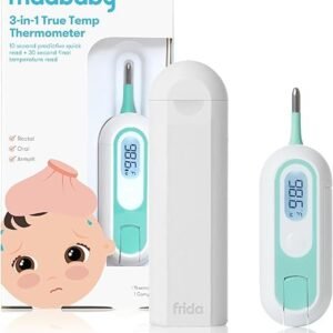 Frida Baby 3-in-1 Rectal, Underarm & Oral Thermometer for Kids, Digital Baby Thermometer for Infants, Toddlers, & Kids, FSA/HSA Eligible