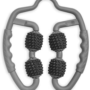 Gaiam Restore Leg Massager - Dual Sided Hand Held Muscle Massage Roller with 4 Textured Massage Balls & Firm Grip Handles | Deep Tissue Pain Relief for Sore Muscles to Aid Recovery Time
