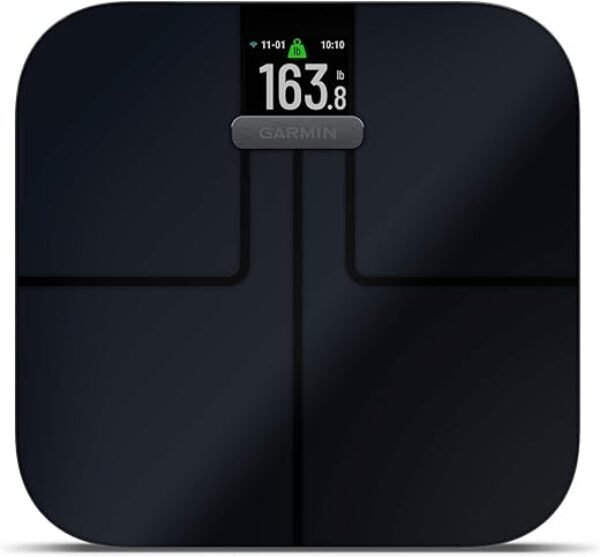 Garmin Index S2, Smart Scale with Wireless Connectivity, Measure Body Fat, Muscle, Bone Mass, Body Water% and More, Black (010-02294-02)