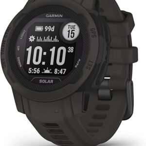 Garmin Instinct 2S Solar, Smaller-Sized GPS Outdoor Watch, Solar Charging Capabilities, Multi-GNSS Support, Tracback Routing, Graphite, 40 MM
