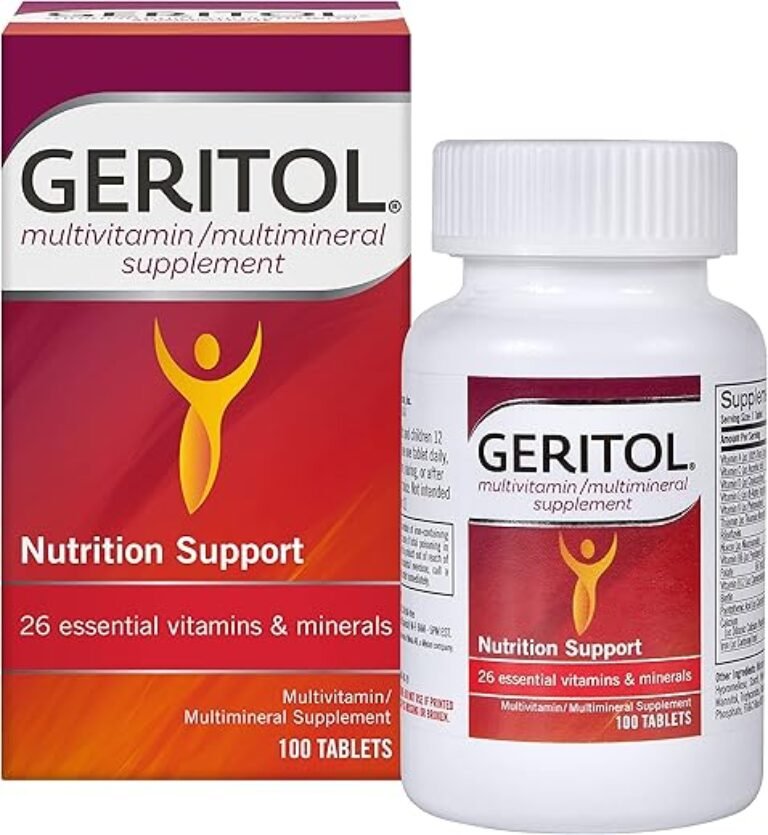 Geritol, Multivitamin Supplement, Contains B-Vitamins, Antioxidants, Vitamins C, E & D and Iron, 26 Essential Vitamins and Minerals, Gluten-Free, Non-GMO, No Artificial Sweeteners, 100 Tablets