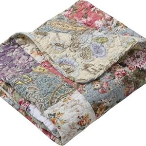 Greenland Home Blooming Prairie Quilted Patchwork Throw