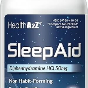 HealthA2Z Sleep Aid, Diphenhydramine Softgels, 50mg, Supports Deeper, Restful Sleeping, Non Habit-Forming (250 Counts)