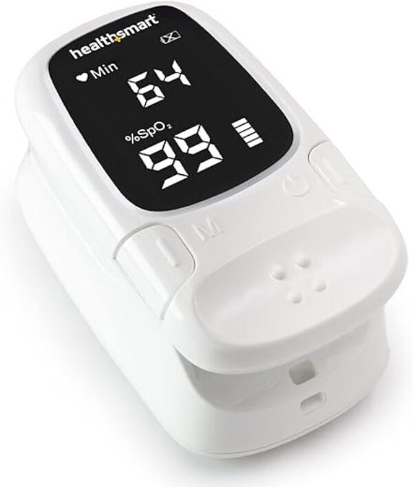 Healthsmart Digital Fingertip Sport Pulse Oximeter, Fast Results, FSA HSA Eligible, Easy-To-Read LED Display, Auto-Shutoff