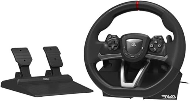 HORI Racing Wheel Apex for Playstation 5, PlayStation 4 and PC - Officially Licensed by Sony - Compatible with Gran Turismo 7