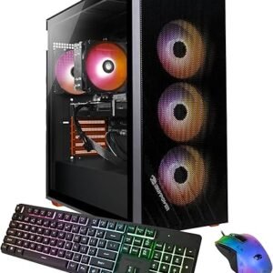 iBUYPOWER Scale Orange Gaming PC Desktop Computer (AMD Ryzen 7 5700 CPU, NVIDIA GeForce RTX 4060 8GB GPU, 16GB DDR4 Non-RGB 3200MHz RAM (8x2), 500GB NVMe SSD, WiFi Ready, Windows 11 Home) - SCA7N4603