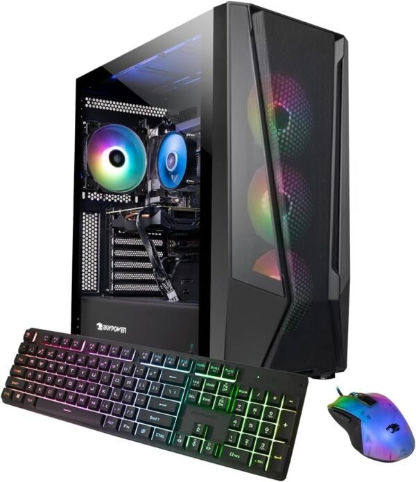 iBUYPOWER TraceMesh Gaming PC Computer Desktop TMI7N46T01 (Intel Core i7 14700F, NVIDIA GeForce RTX 4060 Ti 8GB, 32GB DDR5 5600 RGB (16x2), 1 TB NVMe SSD, WiFi Read, Windows 11 Home)