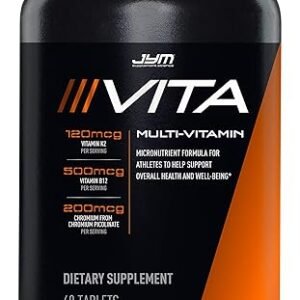 JYM Supplement Science Vita JYM Sports Multivitamin & Mineral Support, Vitamin A, C, B6, B12, E, K, Boron, Biotin, Potassium 60 Tablets