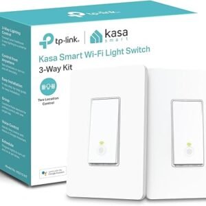 Kasa Smart 3 Way Switch HS210 KIT, Needs Neutral Wire, 2.4GHz Wi-Fi Light Switch works with Alexa and Google Home, UL Certified, No Hub Required, White,2 Count (Pack of 1)