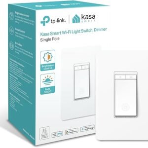 Kasa Smart Dimmer Switch HS220, Single Pole, Needs Neutral Wire, 2.4GHz Wi-Fi Light Switch Works with Alexa and Google Home, UL Certified, No Hub Required, 1 Pack