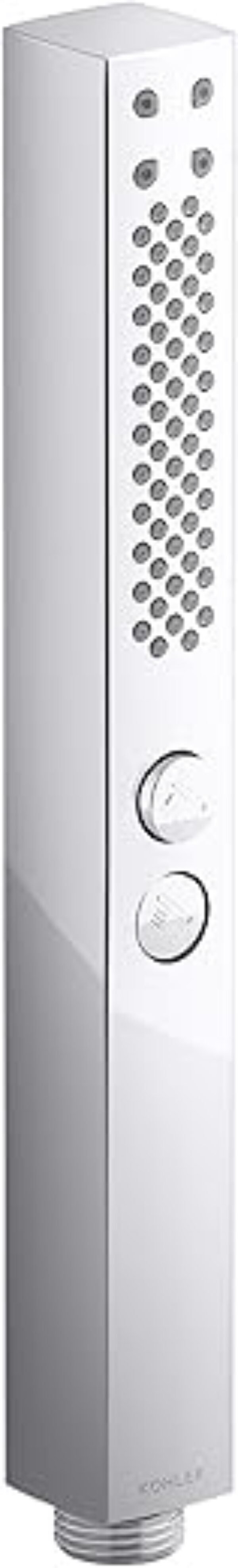 KOHLER 21336-CP Shift + Square Two-Function Handshower, Handheld Showerhead with 2 Spray Settings, 2.5 GPM, Polished Chrome