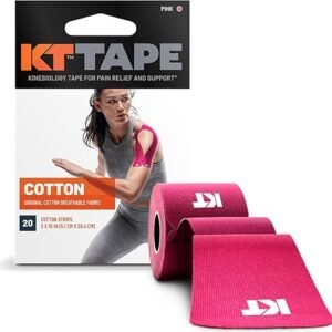 KT Tape, Original Cotton, Elastic Kinesiology Athletic Tape, 20 Count, 10” Precut Strips