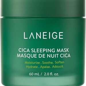 LANEIGE Cica Sleeping Mask: Korean Overnight Mask, Hypoallergenic, Fermented Forest Yeast Extract, Madecassosides, Soothe Stressed Skin, Barrier-Boosting, Dryness, Redness