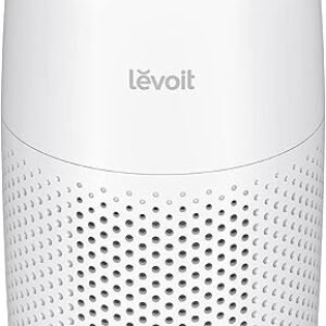LEVOIT Air Purifiers for Bedroom Home, 3-in-1 Filter Cleaner with Fragrance Sponge for Better Sleep, Filters Smoke, Allergies, Pet Dander, Odor, Dust, Office, Desktop, Portable, Core Mini-P, White