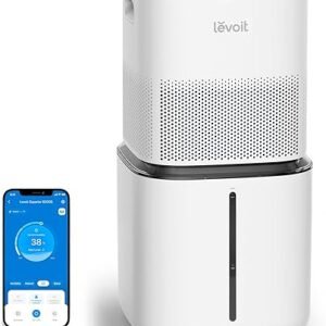 LEVOIT Superior 6000S Smart Evaporative Humidifiers for Home Whole House up to 3000ft², 6 Gal, Last 72-Hour, Premium Filter, Dry Mode, Wheels & Water Fill Hose & Foldable Storage - Quiet Sleep Mode