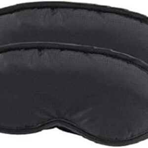 Lewis N. Clark Comfort Eye Mask + Sleep Aid to Block Light for Travel, Airplane, Hotel, Airport, Insomnia + Headache Relief with Adjustable Straps, 2 pack, Black