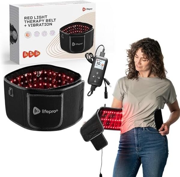 Lifepro Red Light Therapy Belt – Infrared Red Light Therapy for Body, Back Pain and Shoulder - 660nm & 850nm Near Infrared Heating Pad – Adjustable & Portable for Wellness & Relaxation