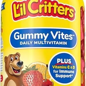 L'il Critters Gummy Vites Daily Kids Multivitamins Assorted Fruit Flavors for Ages 2+ Toddlers & Kids, Gummy Vitamin with Vitamin C and D, 95-190 Day Supply, 190 Gummies