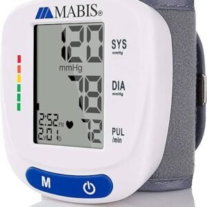 Mabis Digital Premium Wrist Blood Pressure Monitor with Automatic Wrist Cuff that Displays Blood Pressure, Pulse Rate and Irregular Heartbeat, Stores up to 120 Readings